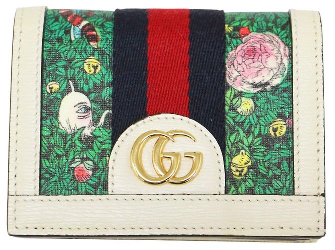 Gucci x Yuko Higuchi Ophidia Mini Wallet Cream