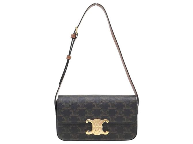 Céline NOVA BOLSA CELINE CLAUDE CANVAS TRIOMPHE 194142CUZ Marrom