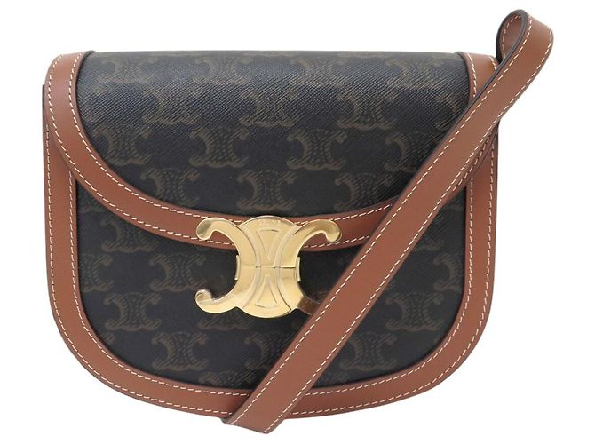 Céline NOVA BOLSA CELINE CLEA 110962BZ4.04 CANVAS TRIOMPHE ALÇA Marrom