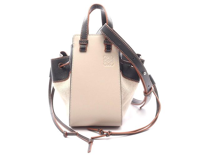 Bolsa de mão 2WAY Hammock Mini de couro Loewe Marrom Bege