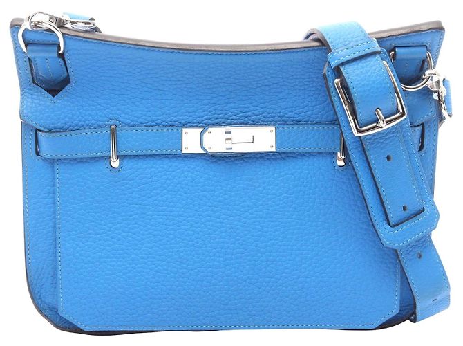 Hermès Bolsa Hermes Jypsiere 28 Blue Clemence Azul
