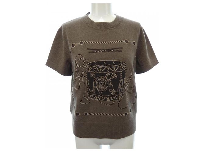 Hermès Hermes Knit Top Brown
