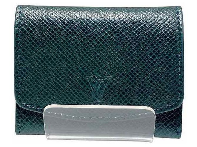 Louis Vuitton Custodia per gemelli in pelle Taiga Verde