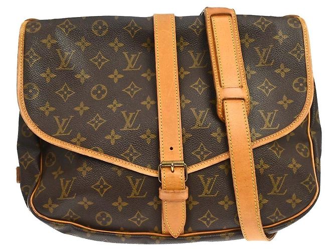 Louis Vuitton Saumur Monogram Canvas 35 Marron