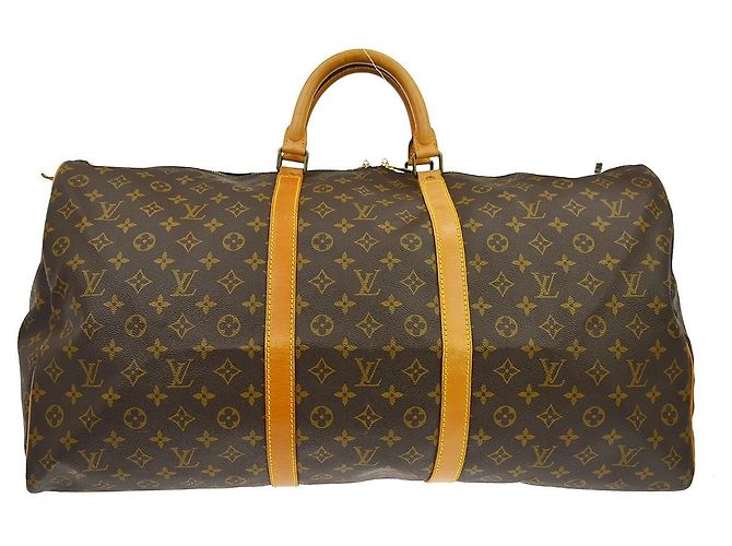 Sac Keepall Louis Vuitton Monogram Canvas 60 Marron