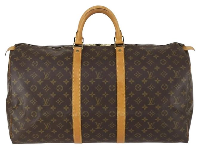 Bolso Louis Vuitton Keepall Monogram Canvas 55 Castaño