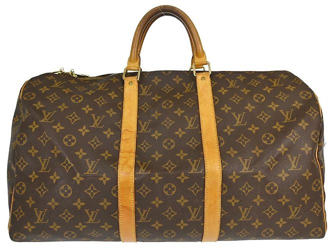 Louis Vuitton Keepall Monogram Canvas 50 Castaño