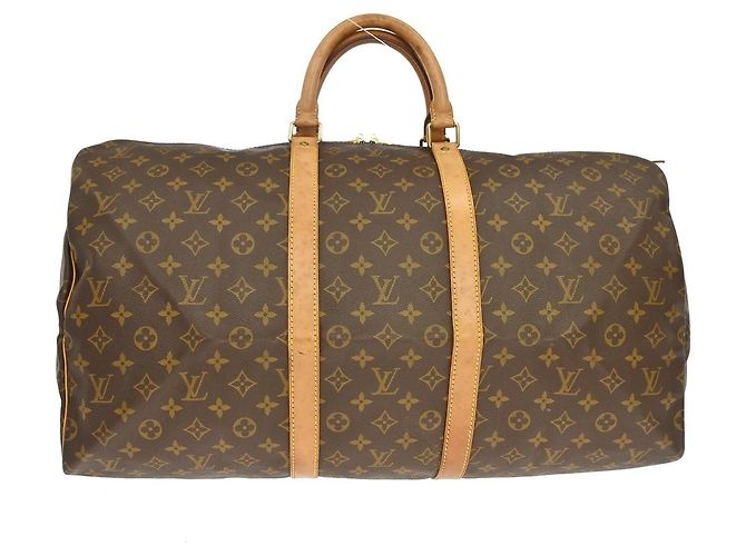 Louis Vuitton Keepall Monogram Canvas 55 Castaño
