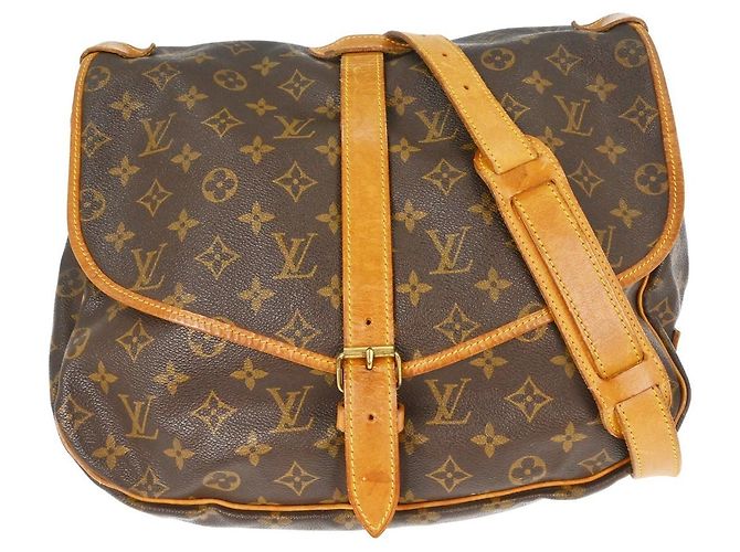 Louis Vuitton Saumur Monogram Canvas 35 Marron