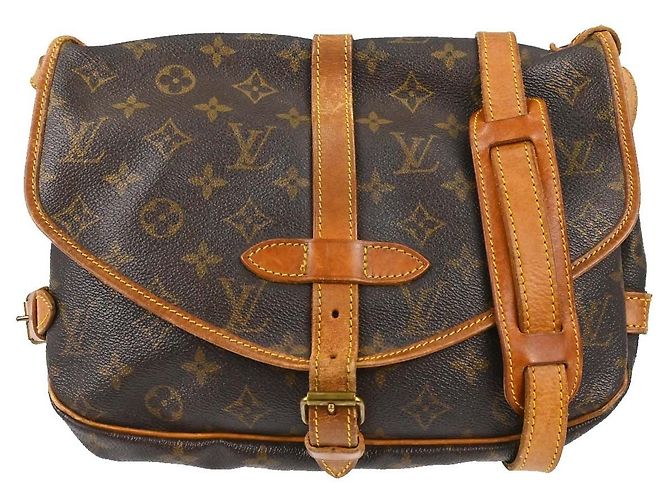 Louis Vuitton Saumur Monogram Canvas 30 Marron