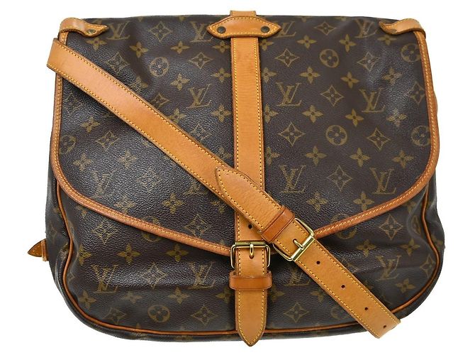 Louis Vuitton Saumur Monogram Canvas 35 Marrom
