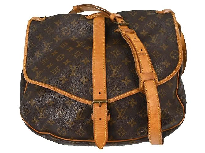 Louis Vuitton Saumur Monogram Canvas 35 Marron