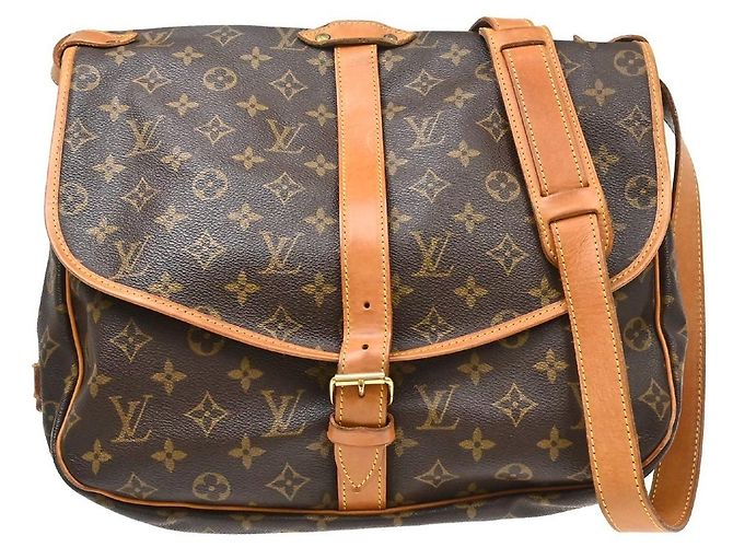 Louis Vuitton Saumur Monogram Canvas 35 Marron