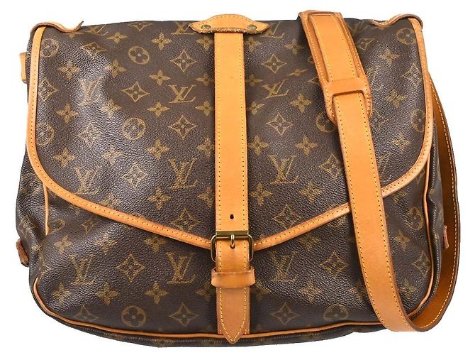 Louis Vuitton Saumur Monogram Canvas 35 Marron