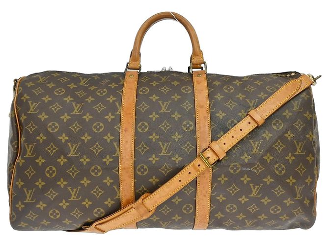 Louis Vuitton Keepall Bandouliere Monogram Canvas 55 Marron
