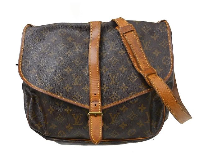Louis Vuitton Saumur Monogram Canvas 35 Marron