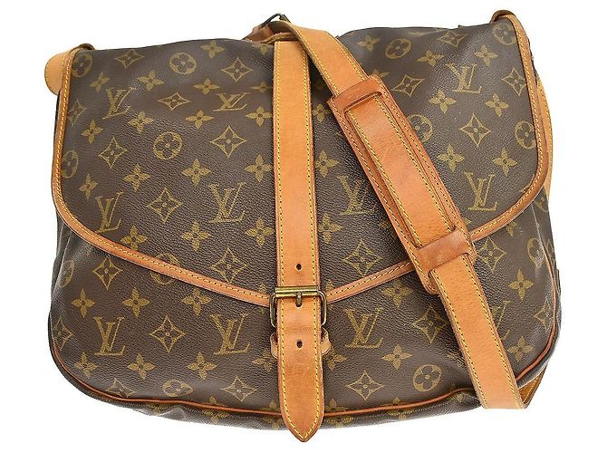 Louis Vuitton Saumur Monogram Canvas 35 Marron