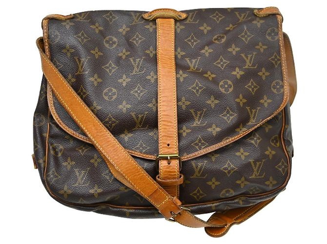 Louis Vuitton Saumur Monogram Canvas 35 Marrom