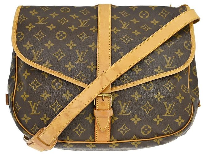 Louis Vuitton Saumur Monogram Canvas 35 Marron