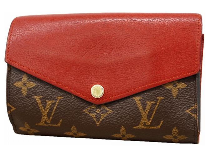 Louis Vuitton Monogram Portefeuille Pallas Compact Wallet Castaño Fucsia
