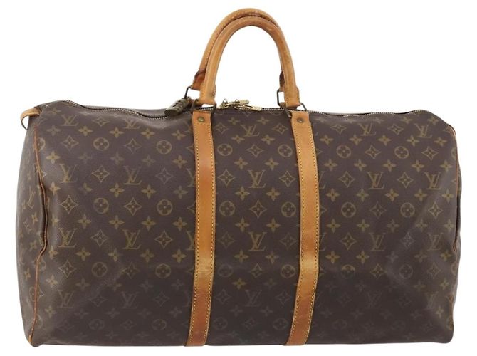 LOUIS VUITTON Bolsa Boston Monogram Keepall 50 M41426 LV Auth 184669 Monograma