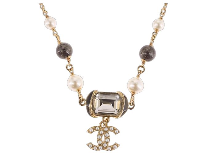 CHANEL Halskette Metall Gold CC Auth 185852M Golden