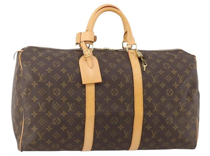 LOUIS VUITTON Bolso Boston Monogram Keepall 50 M41426 LV Auth 183612SAV Monograma
