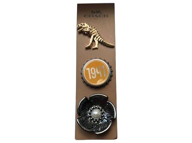 Set di 3 spille Coach D'oro 