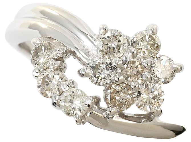 Autre Marque Anillo de banda de platino PT900 con diamante