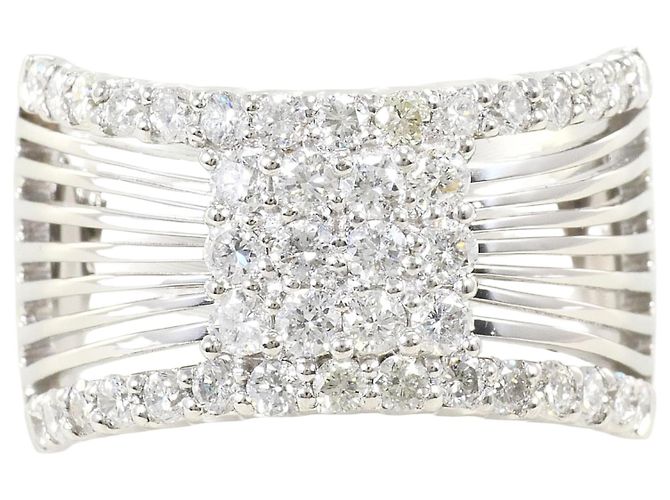 Autre Marque PT900 Platinring mit Diamant
