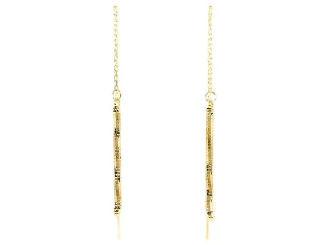 Autre Marque Orecchini a catena in oro giallo 18K D'oro