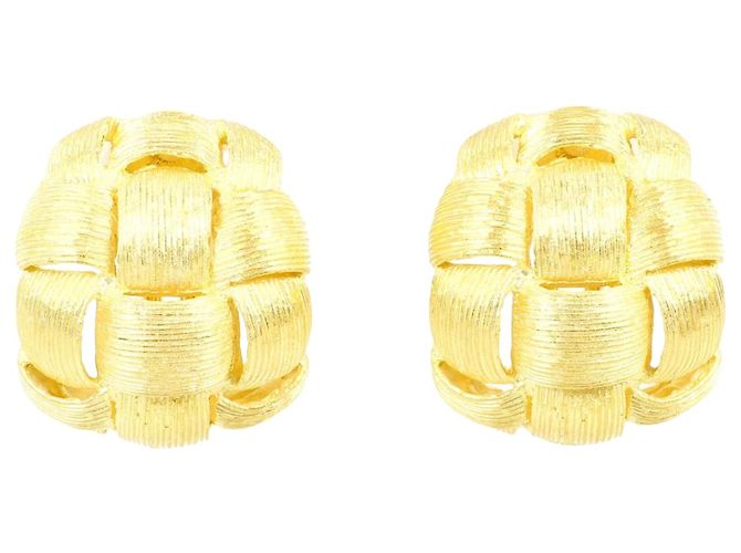 Autre Marque Orecchini a cerchio in oro giallo 18K D'oro
