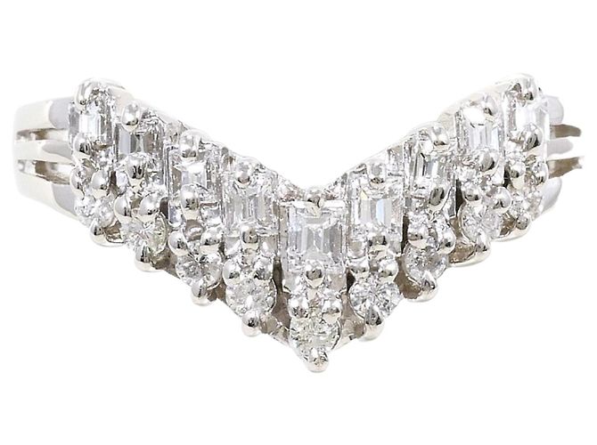 Autre Marque PT900 Platinring mit 0.32ct Diamant