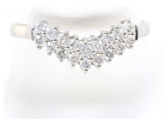Autre Marque Platinring mit Diamant
