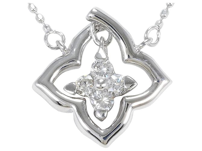 Autre Marque 18K Weißgold-Diamant-Halskette Golden