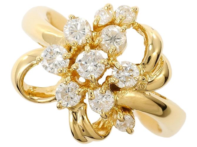 Autre Marque 18K Gelbgold Diamantring Golden