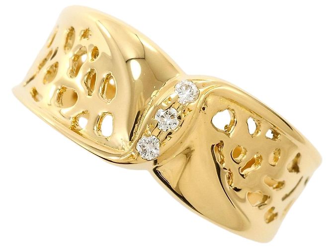 Autre Marque 18K Gelbgold-Ring mit Diamant Golden