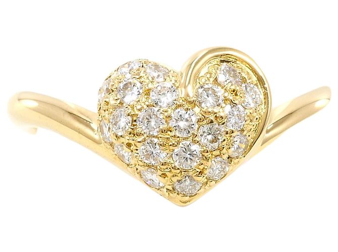 Autre Marque 18K Gelbgold-Ring mit Diamant Golden