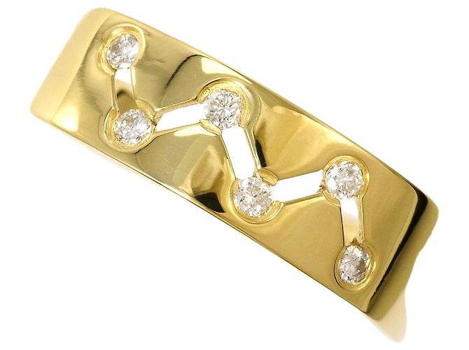 Autre Marque 18K Gelbgold-Ring mit Diamant Golden