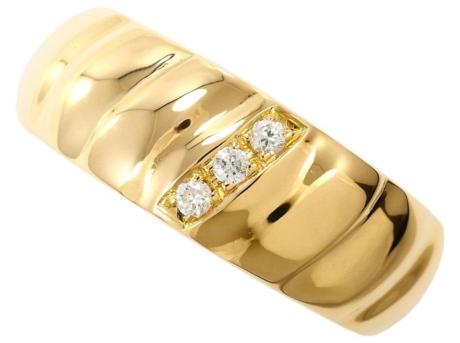 Autre Marque 18K Gelbgold-Ring mit Diamant Golden