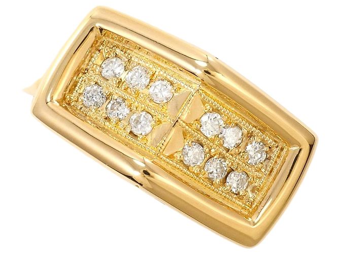 Autre Marque 18K Gelbgold-Ring mit Diamant Golden