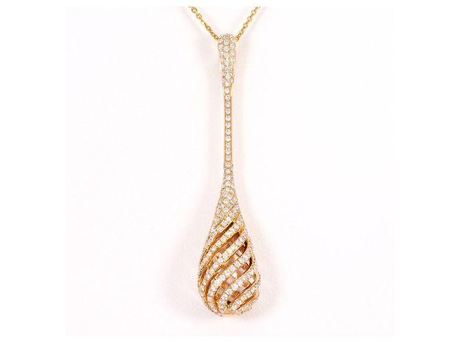 Autre Marque Collana in oro rosa 18K e diamanti D'oro