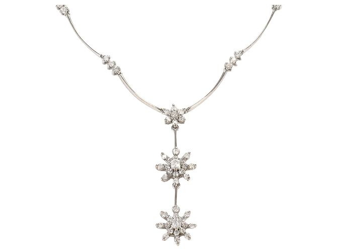 Autre Marque Collana in oro bianco 14K e diamanti D'oro