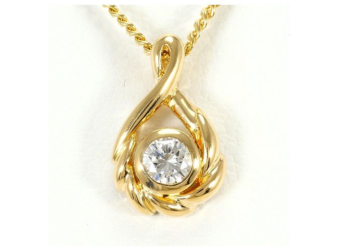Autre Marque 18K Gelbgold-Diamantkette Golden