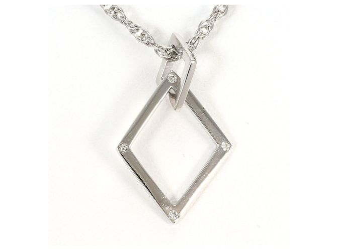 Autre Marque Collar de platino con diamante