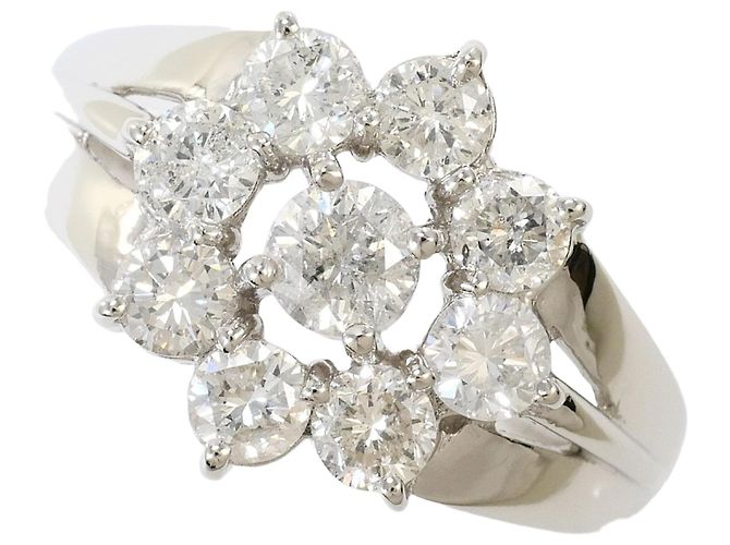 Autre Marque Platinring mit Diamant