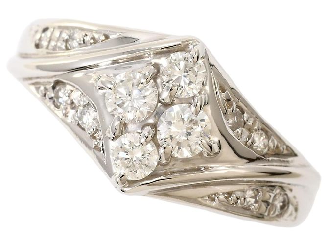 Autre Marque Platinring mit Diamant