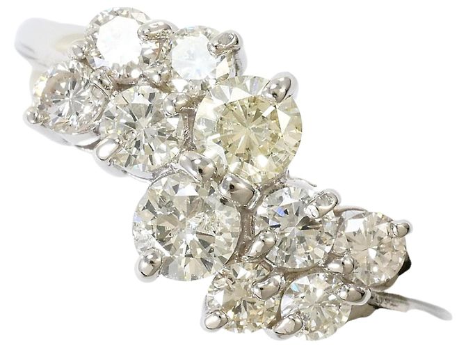 Autre Marque PT900 Platinring mit Diamant 