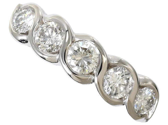 Autre Marque Platin-Diamant-Ring 