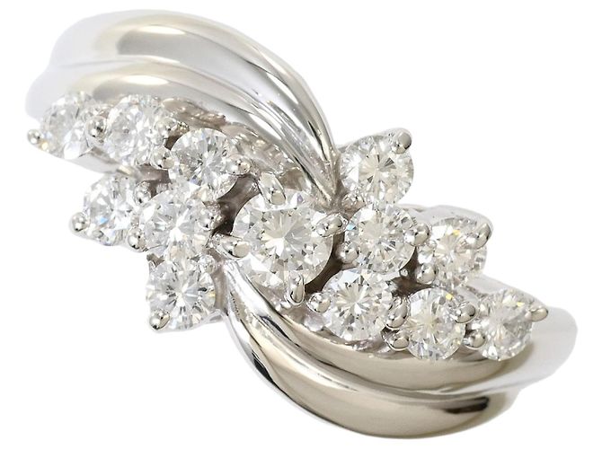 Autre Marque Platin-Diamant-Ring